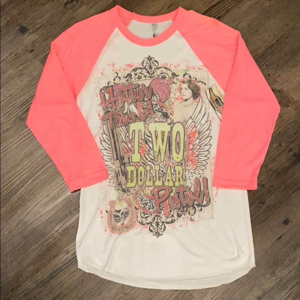 Raglan Graphic T-Shirt 3/4 Sleeve